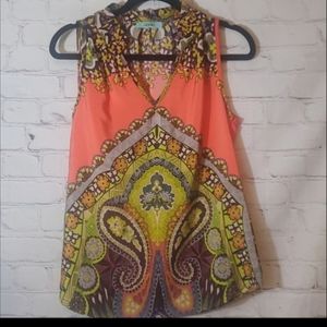 Karlie Mod Paisley Sleeveless Blouse